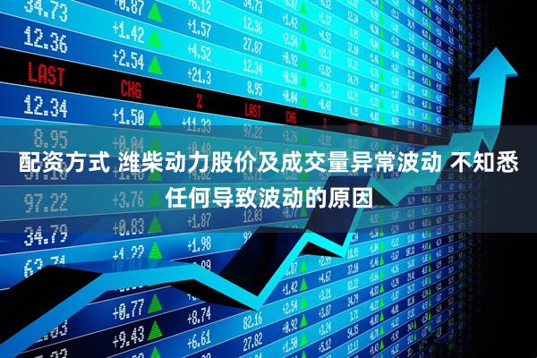 配资方式 潍柴动力股价及成交量异常波动 不知悉任何导致波动的原因